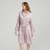 Silk Dress – Princess Style with Lace and Ruffle Trim